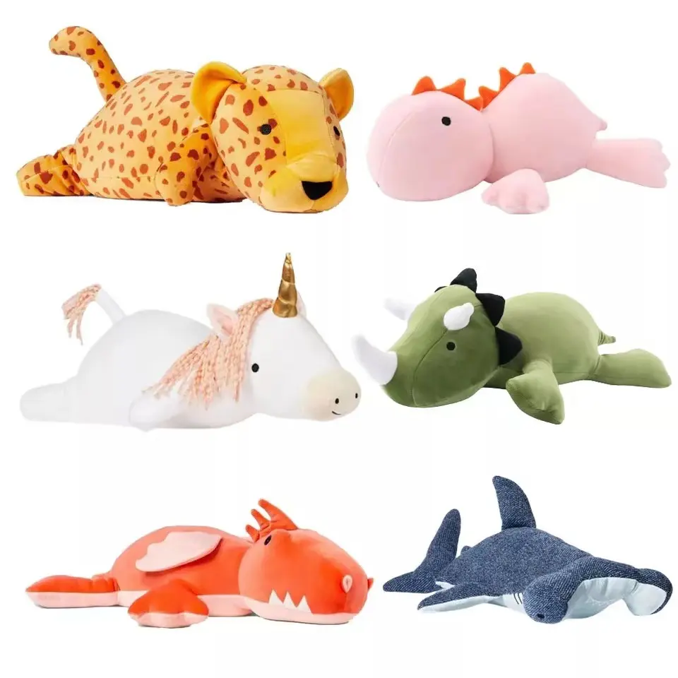 Big Dinosaur Weighted Plush Toy Cartoon Anxiety Weighted Stuffed Animals Pillow Soft Toys Baby Birthday Gift For Children