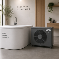 Refroidisseur électrique métallique 3,45 kW 60 Hz pour bain froid avec pompe intégrée, filtre et réfrigérant R410A – Système de refroidissement pour bain de glace et pompe à chaleur pour piscine