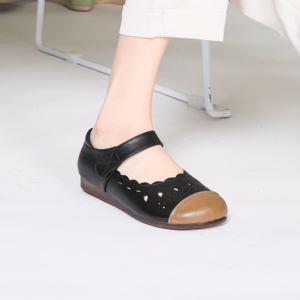 Zapatos Planos Casuales de Alta Calidad para Mujer, Estilo Minimalista, Transpirables, de Cuero PU, con Punta Ancha, Zapatos Descalzos - Product Image 4