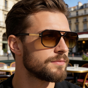 Gafas de sol Partagas Fashion Trendy Designer con logotipo personalizado, cuadradas, de <span class=keywords><strong>doble</strong></span> puente, con protección UV400 para hombre. - Product Image 1