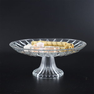Platos de pastel de vidrio transparente al por mayor populares con bases platos de ensalada de vidrio de <span class=keywords><strong>cristal</strong></span> platos de postre de pastel multifuncionales - Product Image 5