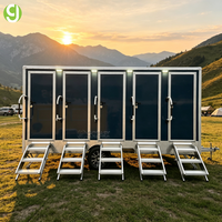 Goeasy Remorque de toilettes mobiles de luxe à 5 postes, pour extérieur, avec design intérieur personnalisé