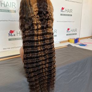 วิกผมหน้าผากสีไฮไลท์ 10a ผมแท้ 100% สำหรับวิกผมลูกไม้แบบใส ผมอินเดียเรมี่ ความหนาแน่น 180% วิกผมแบบไม่ต้องใช้กาว - Product Image 3