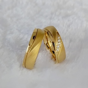 Anillos de Boda de Acero Inoxidable Chapados en Oro de 14k Africanos, Precio al por Mayor - Product Image 2