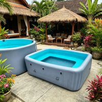 Großhandel PVC Outdoor Runder Aufblasbarer Swimmingpool für Erwachsene und Kinder Einfacher Aufbau UV-Beständig Tragbarer Familienpool für Partys