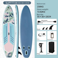 Planche de paddle gonflable tout-terrain stable avec multiples motifs, kit complet, siège de kayak, double pagaie, pompe électrique portable