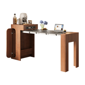 Bàn ăn bằng gỗ có thể thu vào căn hộ hiện đại tiết kiệm không gian bàn ăn nhỏ hình chữ nhật bàn ăn gia đình - Product Image 6