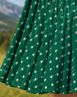 Robe midi décontractée à pois personnalisée avec nœud cœur, grande taille, vente en gros