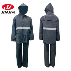 Impermeable Amarillo de PVC, Traje de <span class=keywords><strong>Lluvia</strong></span> Resistente para Adultos, Traje de <span class=keywords><strong>Lluvia</strong></span> Largo de Poliéster para Hombre - Product Image 5