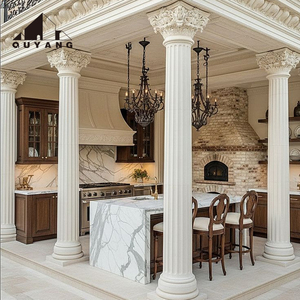 Colonne en marbre corinthien de luxe, solide, ronde, de style romain, sculptée à la main, en pierre naturelle, pour la décoration intérieure d'hôtel - Product Image 1