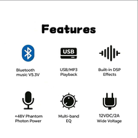 Console de mixage audio professionnelle 12 canaux avec interface USB intégrée pour studio d'enregistrement et diffusion en direct