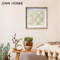 Jinnhome – boîte d'ombre Vintage 11x11 pouces, cadre photo avec fond en lin, bois profond et affichage sans verre, étui rustique prêt à accrocher