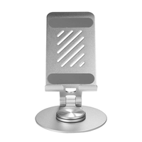 Support de téléphone portable pliable Great Roc A205, pivotant à 360° °   Réglable en hauteur en aluminium pour bureau et accessoires.