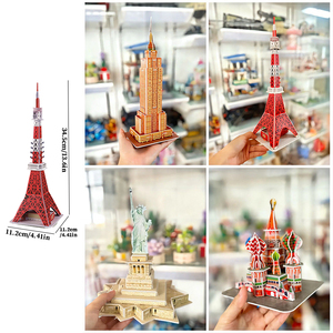 Rompecabezas 3D <span class=keywords><strong>de</strong></span> la <span class=keywords><strong>Torre</strong></span> <span class=keywords><strong>de</strong></span> Tokio, Arquitectura Mundialmente Famosa, Rompecabezas 3D <span class=keywords><strong>de</strong></span> Arquitectura Japonesa, Recuerdo, Modelo 3D DIY, Juguete <span class=keywords><strong>de</strong></span> Regalo - Product Image 5