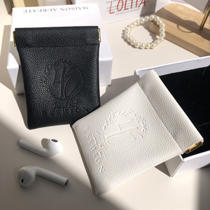 High End Promotion Pu Leather Iron <b>Sheet</b> Bag Custom Emboss Printing Ring Necklace Earring Storage Jewelry Pu Leather Pouch - Product Image 3