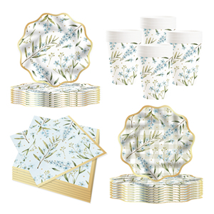 Platos de Papel Florales DAMAI, Platos Desechables con Diseño de Margaritas para Fiestas, Bodas, Despedidas de Soltera, Cumpleaños, Fiestas de Té - Product Image 3