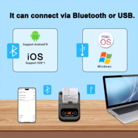 Printer Thermal Mini 58mm |   Printer Resi Portabel untuk Android IOS Windows Mac