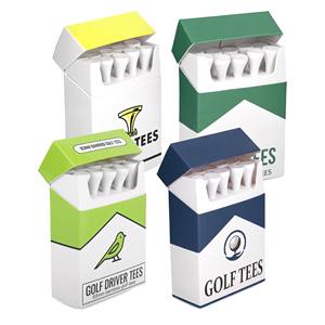 Prix d'usine – Lot de 10 tees de golf en bambou, emballage personnalisé type boîte à cigarettes, tees de golf en bois de bambou de 83 mm - Product Image 1