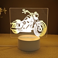 Lampe 3D Classique Voiture de Sport Tracteur, Design Contemporain en ABS, Veilleuse LED Rechargeable USB à Intensité Variable pour la Maison, Idée Cadeau