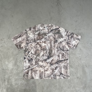 T-shirt camouflage DTG personnalisé à logo pour homme, en coton épais, col rond, imprimé graphique Real Tree Camo, coupe ample - Product Image 2