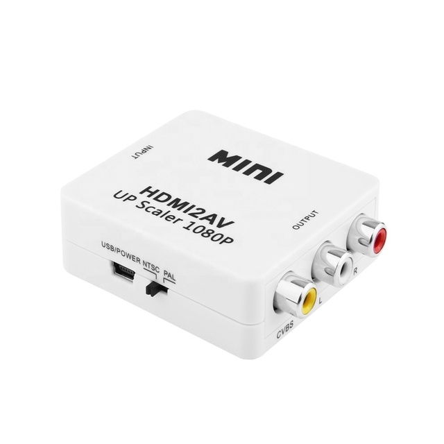 HDMI to 3 RCA Adapter HDMI2AV HDMI 2 AV HDMI to AV Cvbs S-Video Adapter Converter Box 1080P 60Hz High Quality