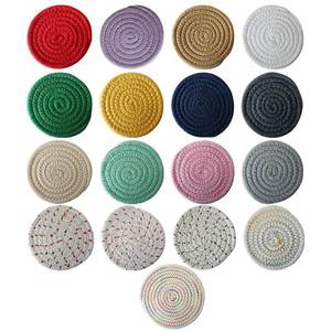 Salvamanteles redondo de algodón de estilo nórdico, aislante del calor, para sala de estar, dormitorio, comedor - Product Image 3