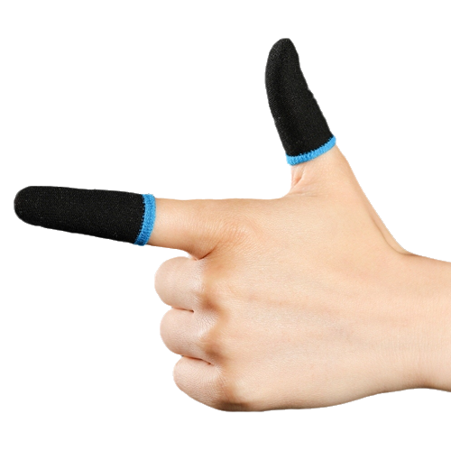 Black Sweatproof Anti-skip Carbon Fiber Conductive Flydigi Gaming Sleeve Sensitive Finger Sleeve for Pubg Game