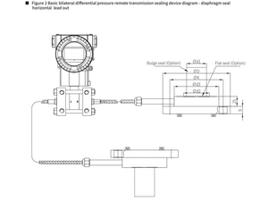 Remote Seal Differential Pressure <b>Sensor</b> Diaphragm Chamber Stainless Steel IP65 Silicone <b>Oil</b> Fill for Chemical Industry 4-20mA - Product Image 5