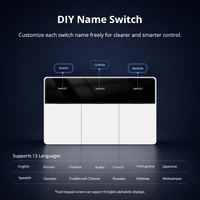 Interrupteur intelligent Zemismart avec écran d'affichage et variateur de lumière, compatible Tuya Zigbee Smart Life Alexa Google Home, personnalisable