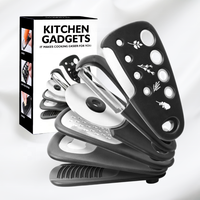 Keuken Gadgets Set 6 In 1 Fruit Groente Gereedschap Kaas Rasp Flesopener Pizza Knoflook Gember Cutter Opener Dunschiller