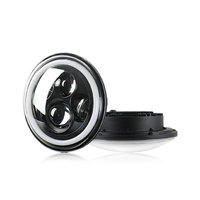 Nuevo Precio al por Mayor, Faro LED de 7 Pulgadas, 30W, 12V, Luz Alta/Baja, H4/H11/H7, IP68, Impermeable, 6000 Lúmenes, 6000K, Ojo de Ángel, Universal