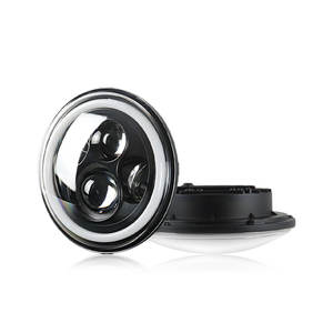 Precio al por Mayor, Faro LED de 7 Pulgadas, 30W, 12V, Luz Alta/Baja, H4/H11/H7, IP68, Impermeable, 6000 Lúmenes, Blanco/Amarillo, Ojo de Ángel, Universal - Product Image 3