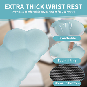 Alfombrilla de Ratón Ergonómica Personalizada con Base de PORON, Protectores de Esquinas Antideslizantes en Forma de L, con Reposamuñecas para Teclado con Memoria, para Juegos y Oficina - Product Image 3