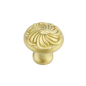 Hot Sale Linsont superior furniture cabinet accessories door knobs brass handle Factory