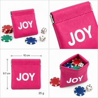 Pochette multi-usages pour cartes, dés et jetons en cuir PU avec fermeture automatique, personnalisable (logo et couleur) pour le rangement de cartes de poker et de dés