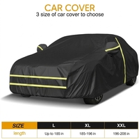 Housse de voiture imperméable avec protection UV, fermeture éclair intégrale, polyester 420D, logo personnalisé universel, extérieur, avec rejet de 90% des rayons IR et UV