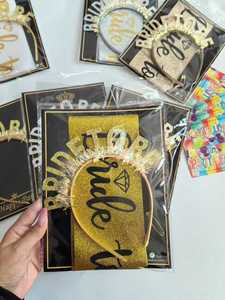 Set Fascia e Cerchietto da Sposa con Glitter Oro, Decorazioni per <span class=keywords><strong>Addio</strong></span> <span class=keywords><strong>al</strong></span> <span class=keywords><strong>Nubilato</strong></span>, <span class=keywords><strong>Accessori</strong></span> per Feste di <span class=keywords><strong>Addio</strong></span> <span class=keywords><strong>al</strong></span> <span class=keywords><strong>Nubilato</strong></span> - Product Image 5