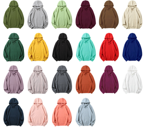 Sweat-shirt à capuche à manches longues en tissu double face sain 300g coupe ample automne pour hommes et femmes - Product Image 2