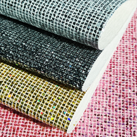 Cuir synthétique brillant de paillettes d'unité centrale T/C support tissu cuir de paillettes pour chaussures sacs arc artisanat