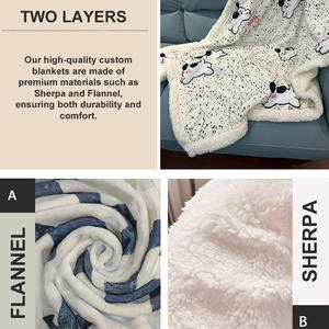 Manta de Franela <span class=keywords><strong>Sherpa</strong></span> al por Mayor, Doble Capa, Gruesa, para Invierno, Ultra Suave y Acogedora, para Sofá - Product Image 5