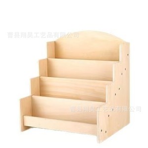 Wooden Storage Rack <b>Desk</b> Organizer Multifunctional Tiered <b>Shelf</b> For Books And Office Supplies Rectangle Freestanding - Product Image 5