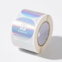 Couche de vérification de codes-barres produit parfum holographique traçable vide gravé au laser inviolable pour étiquette de superposition holographique