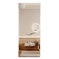 Miroir souple en acrylique, miroir de corps entier, autocollant mural pour la maison, miroir auto-adhésif pour chambre à coucher féminine, miroir de dressing