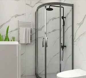 Paneles de Pared para Ducha de PVC Negro Dorado <span class=keywords><strong>Pilar</strong></span>, Tableros Interiores - Product Image 6