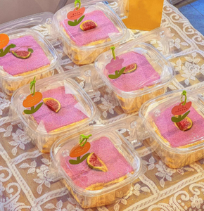 Boîte à gâteau en forme de panier à fleurs à main, boîte à salade de fruits basque, boîte d'emballage transparente pour gâteau mille-feuille à la mousse - Product Image 1