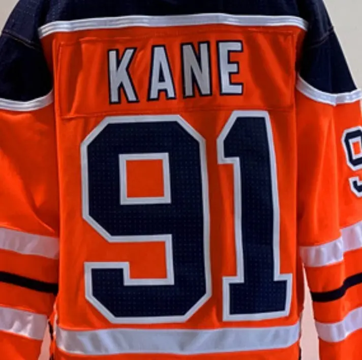Ready to Ship Edmonton Evander Kane Orange Top Quality Stitched National Hockey Jersey