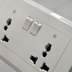 Prise murale électrique universelle double ARTDNA 16A 250V avec interrupteur et voyant néon - Product Image 4