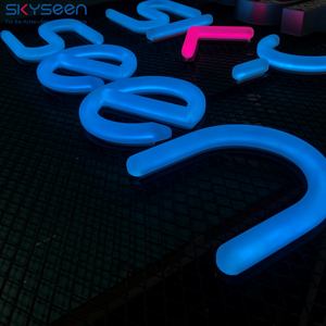 SKYSEEN Custom Company Logo 3D LED Signes Lettres en acrylique sablé au néon avec coins arrondis Effet lumineux durable MOQ1 - Product Image 4