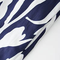 Faire mes vêtements personnalisé à manches courtes col en V été graphique blanc bleu partout bloc imprimé robe mi-longue tunique femmes