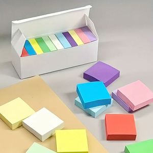 11 Assorted Rainbow Color Square Magnetic Self-Adhesive Sticky Notes Set Boxed <b>Memo</b> <b>Pads</b> for Office & School Daily Note-Taking - Product Image 1